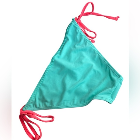 NWOT HEAT Teal & Coral String Bikini Bottom, Juniors Size 16 / S - Picture 2 of 6